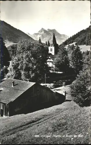 Ormont-Dessus Cergnat Eglise Dents du Midi x / Les Diablerets /Bz. Aigle