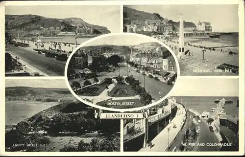 Llandudno Wales Memorial Pier Happy Valley Colonnades Mostyn Street / Conwy /