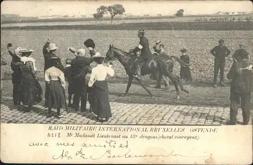 wb20262 Ostende Flandre Raid Militaire international Brunelles Kategorie.  Alte Ansichtskarten