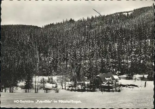 Poebeltal HO Gaststaette Putzmuehle / Schmiedeberg Osterzgebirge /Saechsische Schweiz-Osterzgebirge LKR