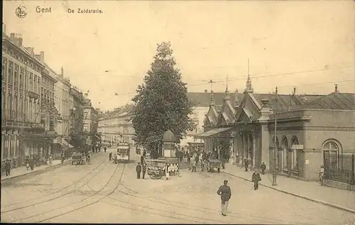 Gent Gand Flandre De Zuldstatie, Strassenbahn, Feldpost /  /