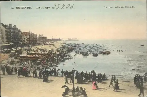 aw01224 Ostende Flandre Plage Kategorie.  Alte Ansichtskarten