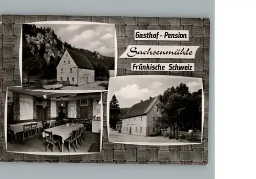 Muggendorf Fraenkische Schweiz Gasthof, Pension Sachsenmuehle / Wiesenttal /Forchheim LKR