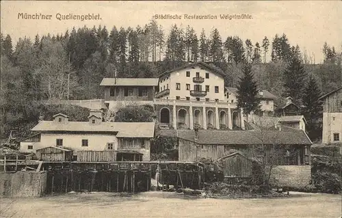 Valley Oberbayern Staedtisches Restaurant Weigelmuehle Muenchner Quellengebiet / Valley /Miesbach LKR