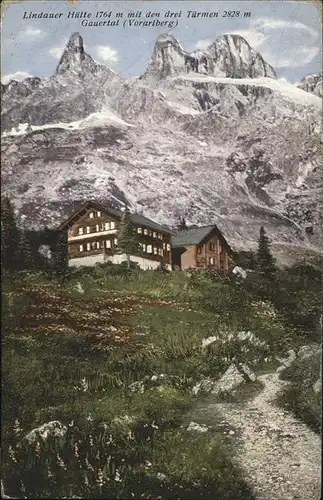 Lindauerhuette Gauertal drei Tuermen