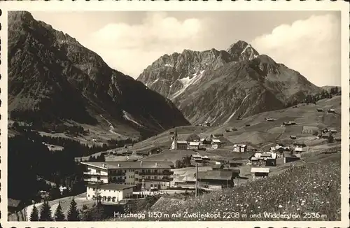 wz55356 Hirschegg Kleinwalsertal Vorarlberg Widderstein Kategorie. Mittelberg Alte Ansichtskarten