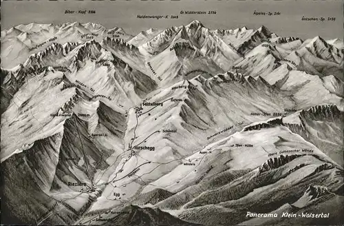 Walsertal Kleinwalsertal Klein Walsertal Biber Kopf Mittelberg Panorama / Oesterreich /