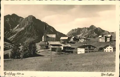 wz55740 Hirschegg Kleinwalsertal Vorarlberg Elfer Zwoelfehorn Widderstein Kategorie. Mittelberg Alte Ansichtskarten