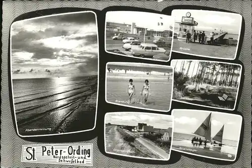 St Peter-Ording Bruecke Strandsegler Kurmittelhaus / Sankt Peter-Ording /Nordfriesland LKR