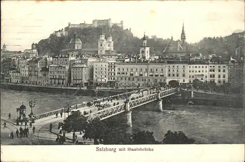 Salzburg Oesterreich Staatsbruecke Kat. Salzburg