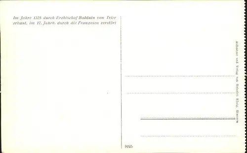 Buch Hunsrueck Ruine Baldeneck / Buch /Rhein-Hunsrueck-Kreis LKR