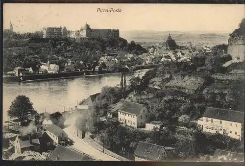 Posta Pirna Elbe Sonnenstein / Pirna /Saechsische Schweiz-Osterzgebirge LKR