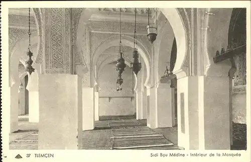 Tlemcen Interieur de la Mosquee de Sidi Bou Medine