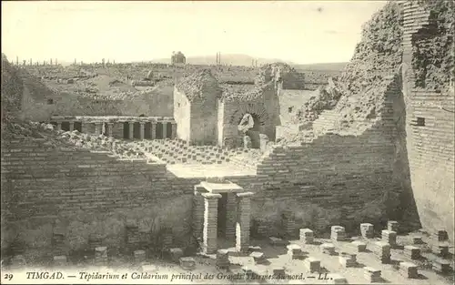 Timgad Tepidarium et Caldarium principal des Grands Thermes du nord