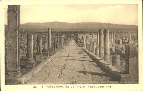 Timgad Ruines romaines voie du Cardo Nord