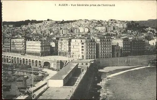 Alger Algerien Vue generale prise de l Amiraute Hafen Boote / Algier Algerien /