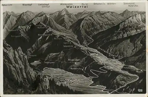 Walsertal Kleinwalsertal Vogelschau Oberstdorf Bergkristall Biberkopf / Oesterreich /