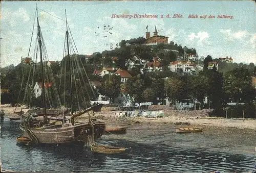 Blankenese Elbepartie mit Blick auf den Suellberg / Hamburg /Hamburg Stadtkreis