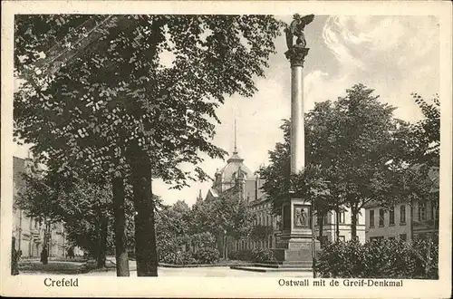 Krefeld Ostwall Greif Denkmal Feldpost / Krefeld /Krefeld Stadtkreis