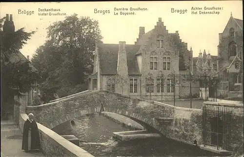 Bruegge West Vlaanderen Dechanthaus hinter Gruuthuse Feldpost Kat. 