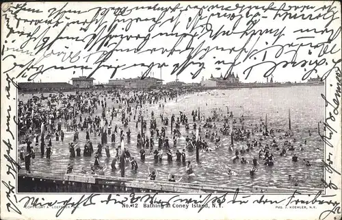 Coney Island New York Bathing Kat. United States