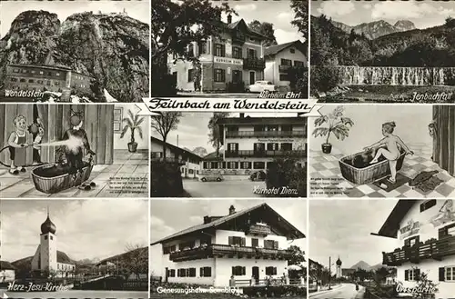 Bad Feilnbach Kurheim Ehrl Jenbach Wasserfall Kurhotel Diem Herz-Jesu-Kirche Genesungsheim / Bad Feilnbach /Rosenheim LKR