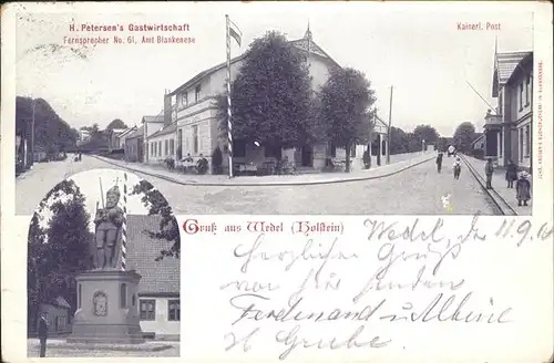 Wedel Pinneberg Denkmal Gastwirtschaft Petersen Kaiserl Post / Wedel /Pinneberg LKR