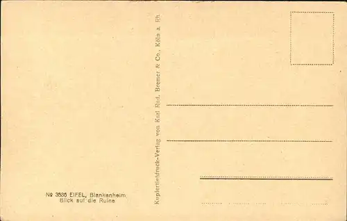 Blankenheim Eifel Blick auf Ruine Kat. Blankenheim