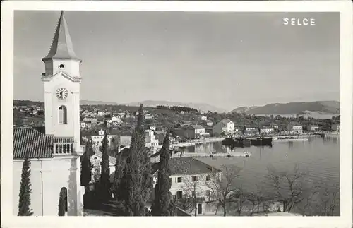 Selce Crikvenica Blick zum Hafen Kirche Kat. Kroatien