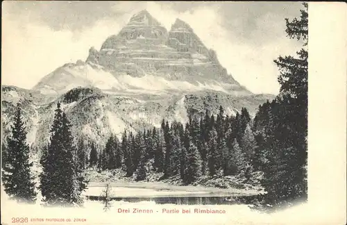 Auronzo di Cadore Drei Zinnen Partie bei Rimbianco Tre Cime di Lavaredo Dolomiten Kat. Cadore