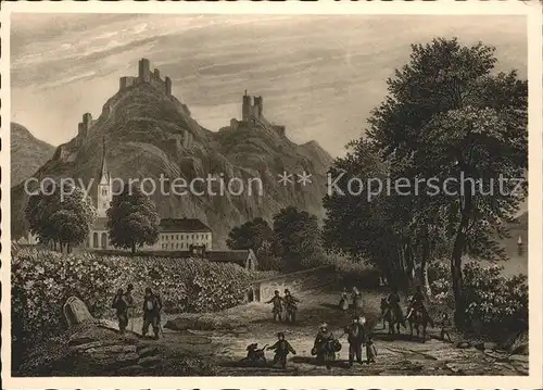 Kamp-Bornhofen Burgruinen Sterrenberg u.Liebenstein / Kamp-Bornhofen /Rhein-Lahn-Kreis LKR