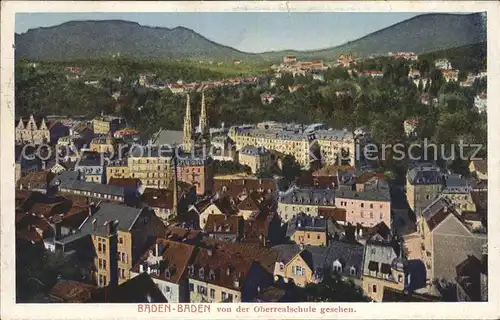 Baden Baden Ansicht von der Oberrealschule aus gesehen Kat. Baden Baden