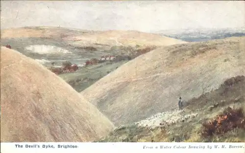 Brighton East Sussex Devils Dyke Kuenstlerkarte W. H. Borrow / Brighton East Sussex /