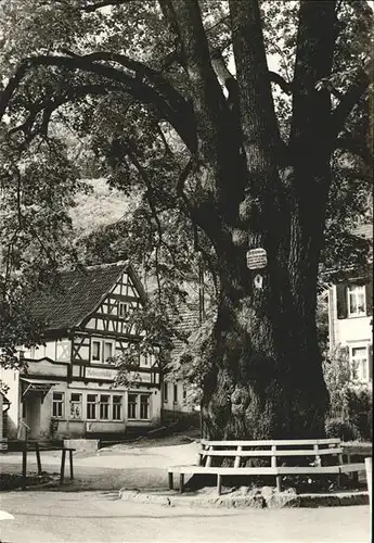 Thal Ruhla Alte Linde u.Lebensmittelgesch?ft / Ruhla /Wartburgkreis LKR