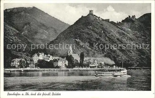 Kamp-Bornhofen Die feindlichen Brueder Seitenraddampfer / Kamp-Bornhofen /Rhein-Lahn-Kreis LKR