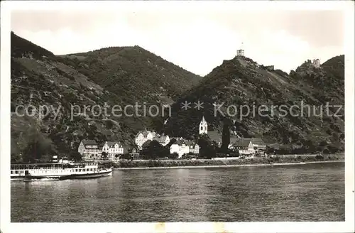 Kamp-Bornhofen Feindlichen Brueder Seitenraddampfer / Kamp-Bornhofen /Rhein-Lahn-Kreis LKR