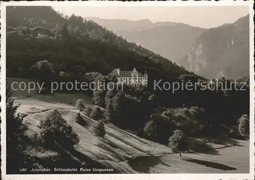 Interlaken BE Schlosshotel Ruine Unspunnen Kat. Interlaken