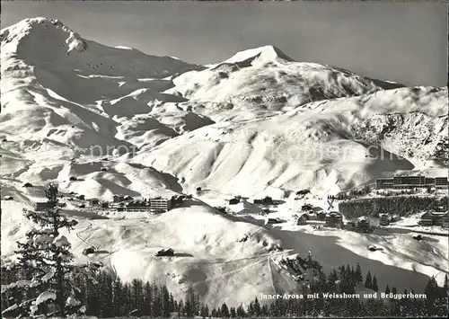 Arosa GR mit Weisshorn und Brueggerhorn Kat. Arosa