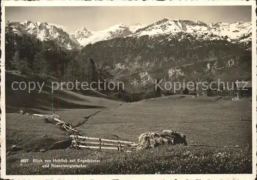 Hohfluh Bruenig BE Engelhoerner Rosenlauigletscher Kat. Bruenig