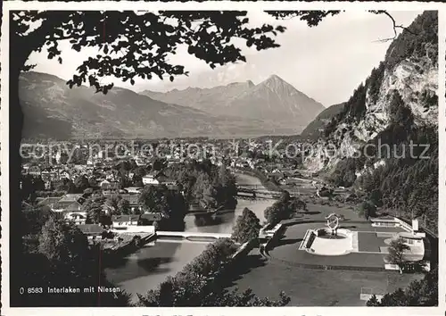 Interlaken BE Panorama mit Niesen Kat. Interlaken