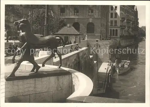 Basel BS Schifflaende Skulptur Kat. Basel