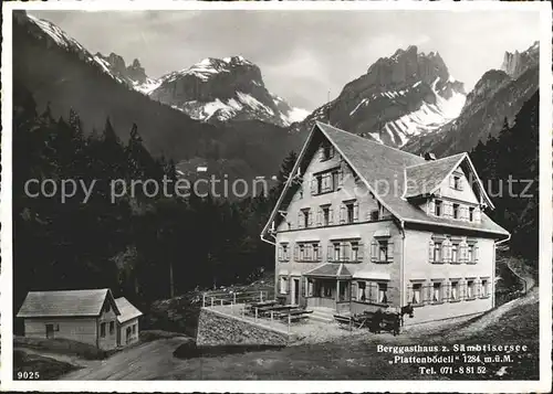 Saentis AR Berggasthaus Saentisersee Plattenboedeli Kat. Saentis