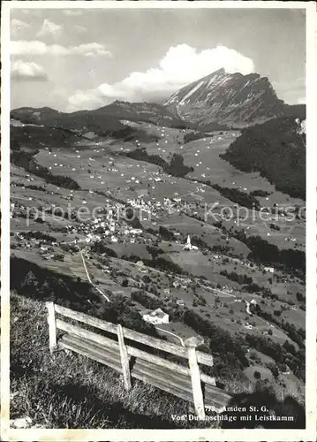 Amden SG Panorama von Durchschlaege mit Leistkamm Kat. Amden