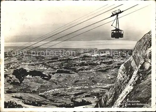 Saentis AR Schwebebahn mit Bodensee Kat. Saentis