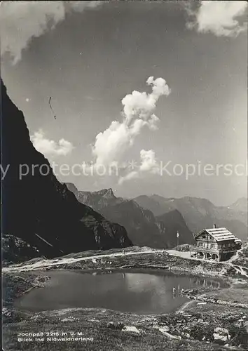 Engelberg OW Jochpass Jochhuette mit Nidwaldnerlandblick Kat. Engelberg