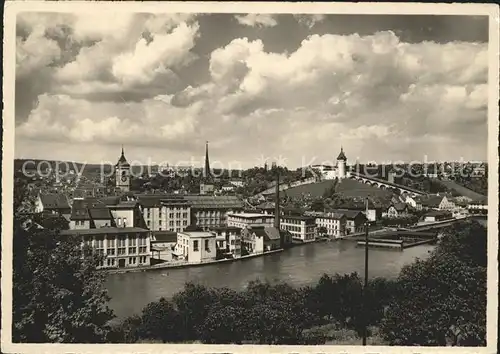 Schaffhausen SH Stadtbild mit Festung Munot Wahrzeichen Kat. Schaffhausen