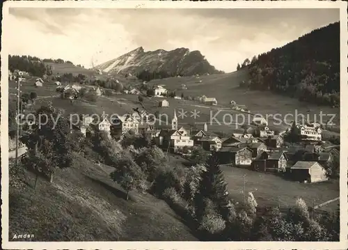 Amden SG Ortsansicht mit Kirche Kat. Amden