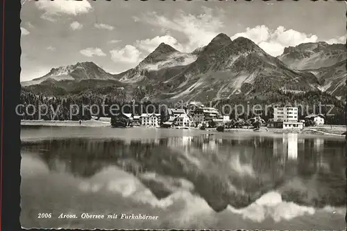 Arosa GR Obersee mit Furkahoerner Kat. Arosa