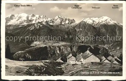 Prodoer Capanna UTOE Berghuette Pizzo Molare Alpenpanorama Kat. Calpiogna