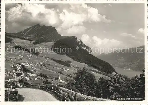 Amden SG mit Walensee Kat. Amden